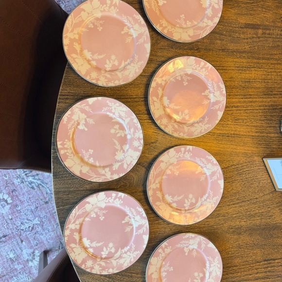 Pottery Barn Monique Lhuillier Rose Bouquet Salad Plate, Set of 7 - Picture 6 of 15